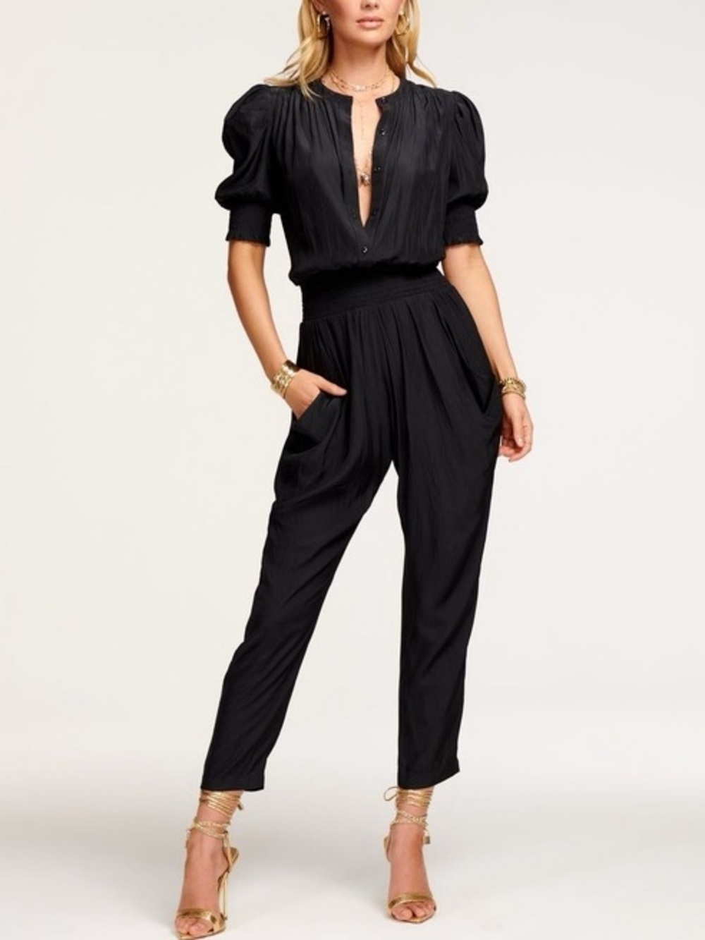 Ramy Brook Tracey Puff Sleeve Jumpsuit